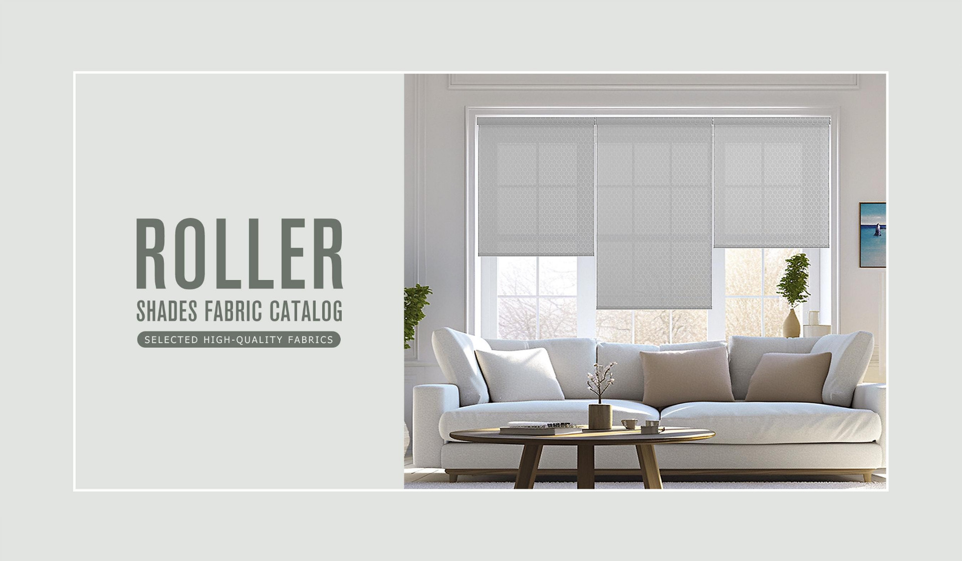 Roller shades fabric catalog — selected high-quality fabrics